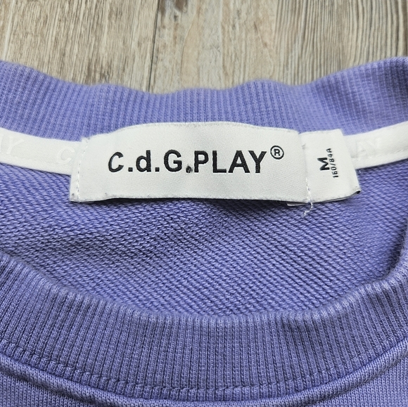Comme Des Garcons Cropped Sweateshirt Purple Medium - Picture 5 of 12